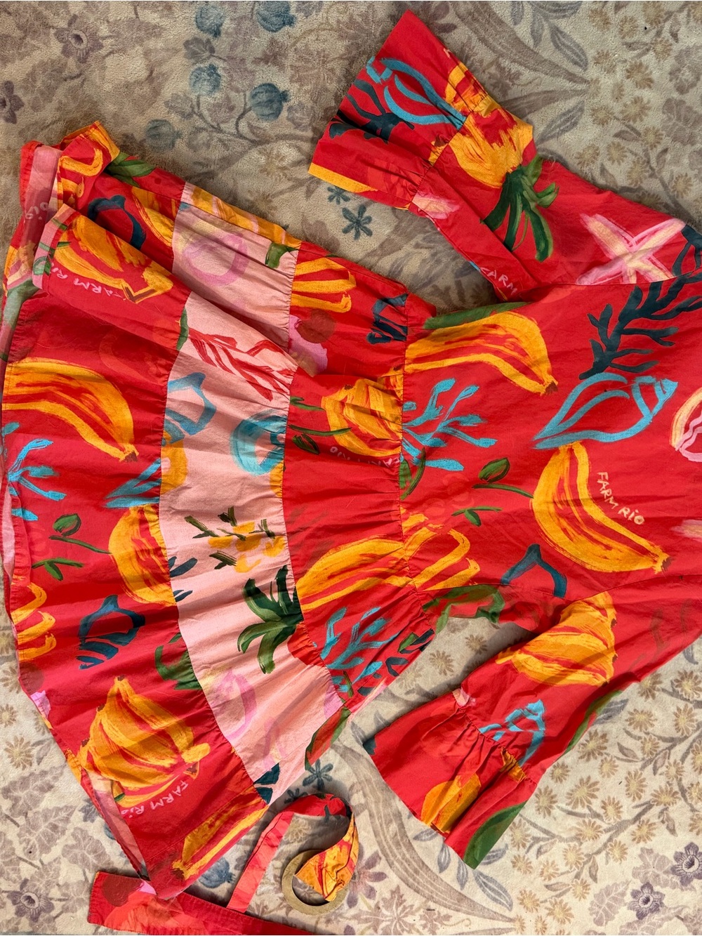 FARM Rio Red Floral Patchwork Mini Dress - Picture 9 of 9